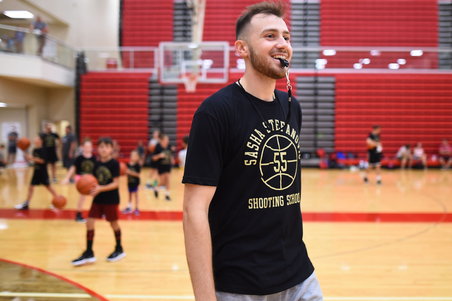 Sasha Stefanovic shooting clinic in Crown Point
